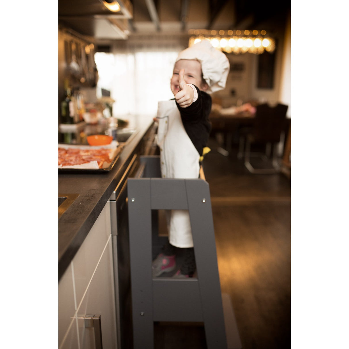 tiSsi® Grey Laquer Felix Læringstårn Massiv Bøg