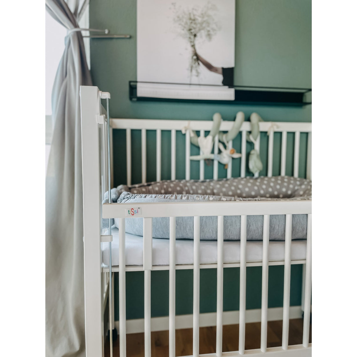 tiSsi® White Laquer Maxi Barneseng Massiv Bøg