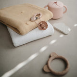 Mushie Textured Dots Blush Strikket Baby Tæppe