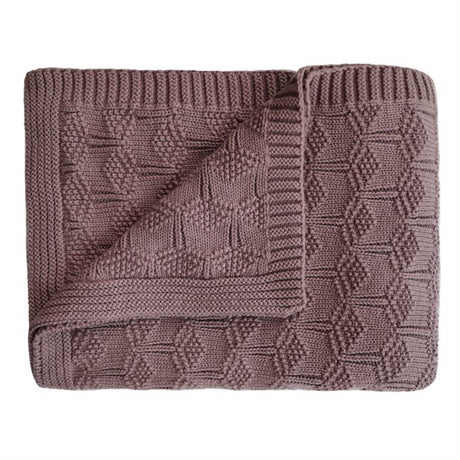 Mushie Honeycomb Desert Rose Strikket Baby Tæppe