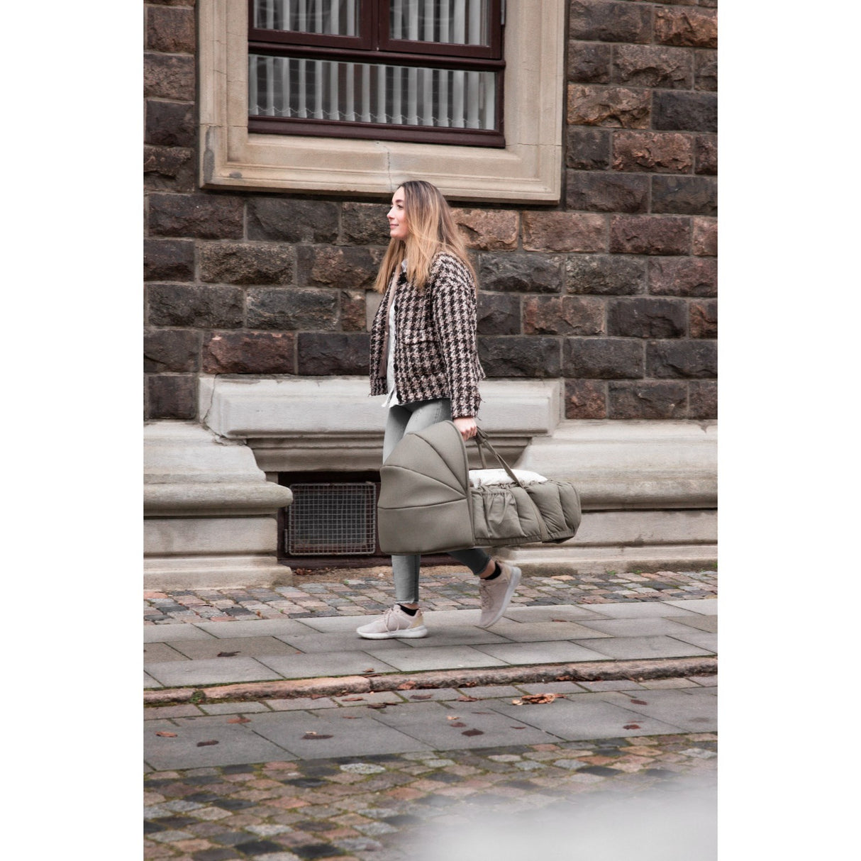 Sebra Dark Olive Hætte Til 3-In-1 Baby Nest