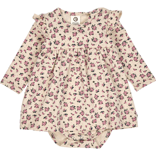 Müsli Oak/ Nostalgia Rose/ Deep Green Zinna L/S Kjole Body