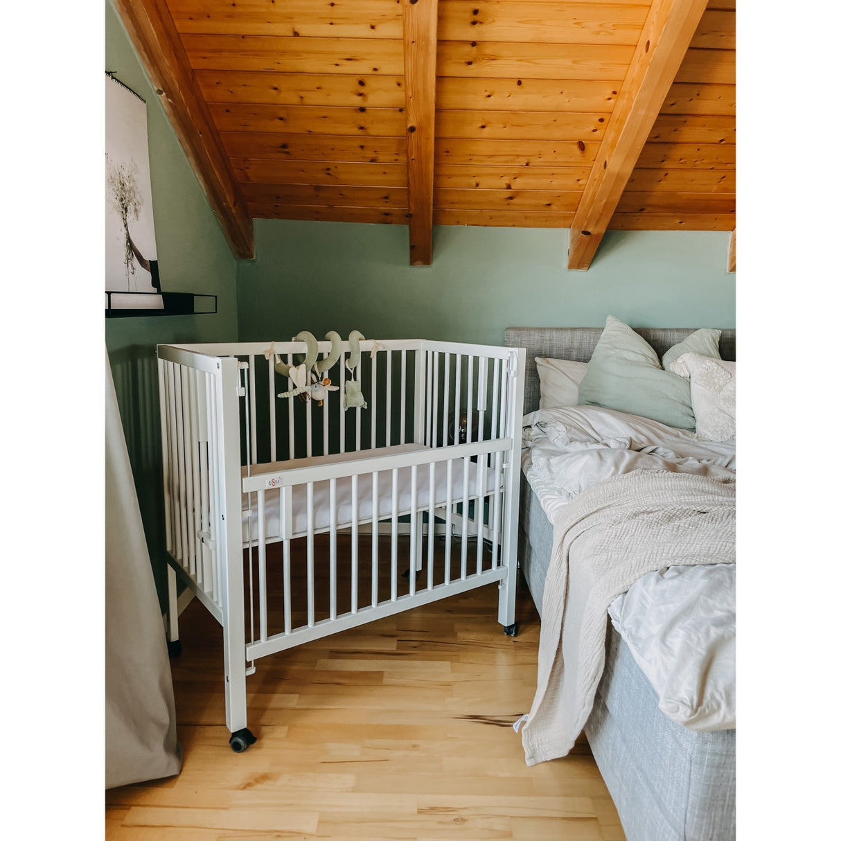 tiSsi® White Laquer Maxi Børneseng Massiv Bøg