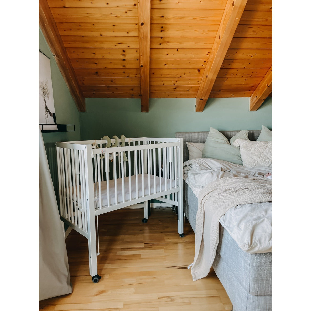 tiSsi® White Laquer Maxi Børneseng Massiv Bøg