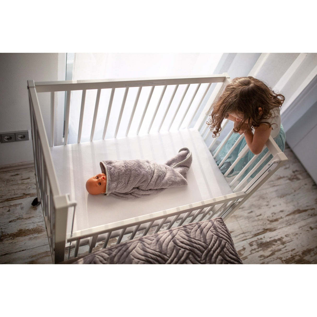 tiSsi® White Laquer Maxi Børneseng Massiv Bøg