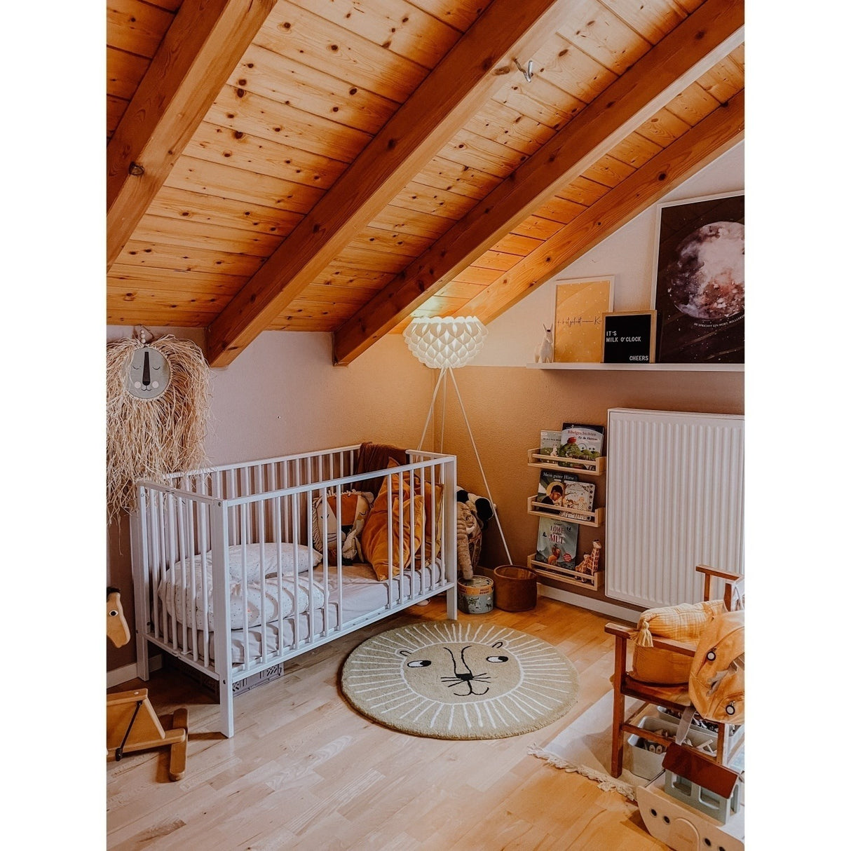 tiSsi® White Laquer Jori Sammenklappelig Børneseng Massiv Bøg