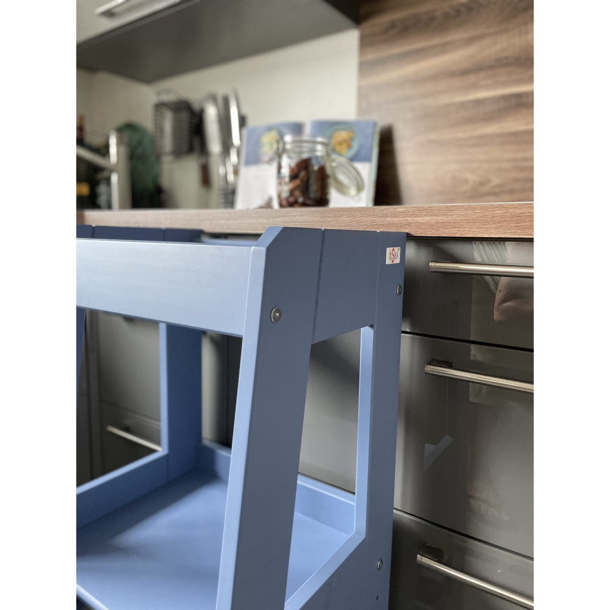 tiSsi® Dove Blue Laquer Felix Læringstårn Massiv Bøg