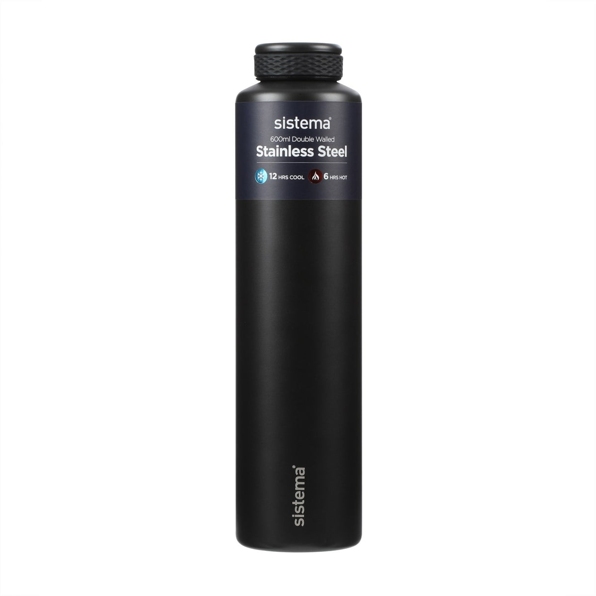 Sistema Black Stainless Steel Drikkedunk 600 Ml