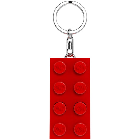 Euromic Lego® Minifigurines™ Nøglering Med Lys 2X4 Brick Red