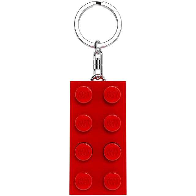Euromic Lego® Minifigurines™ Nøglering Med Lys 2X4 Brick Red