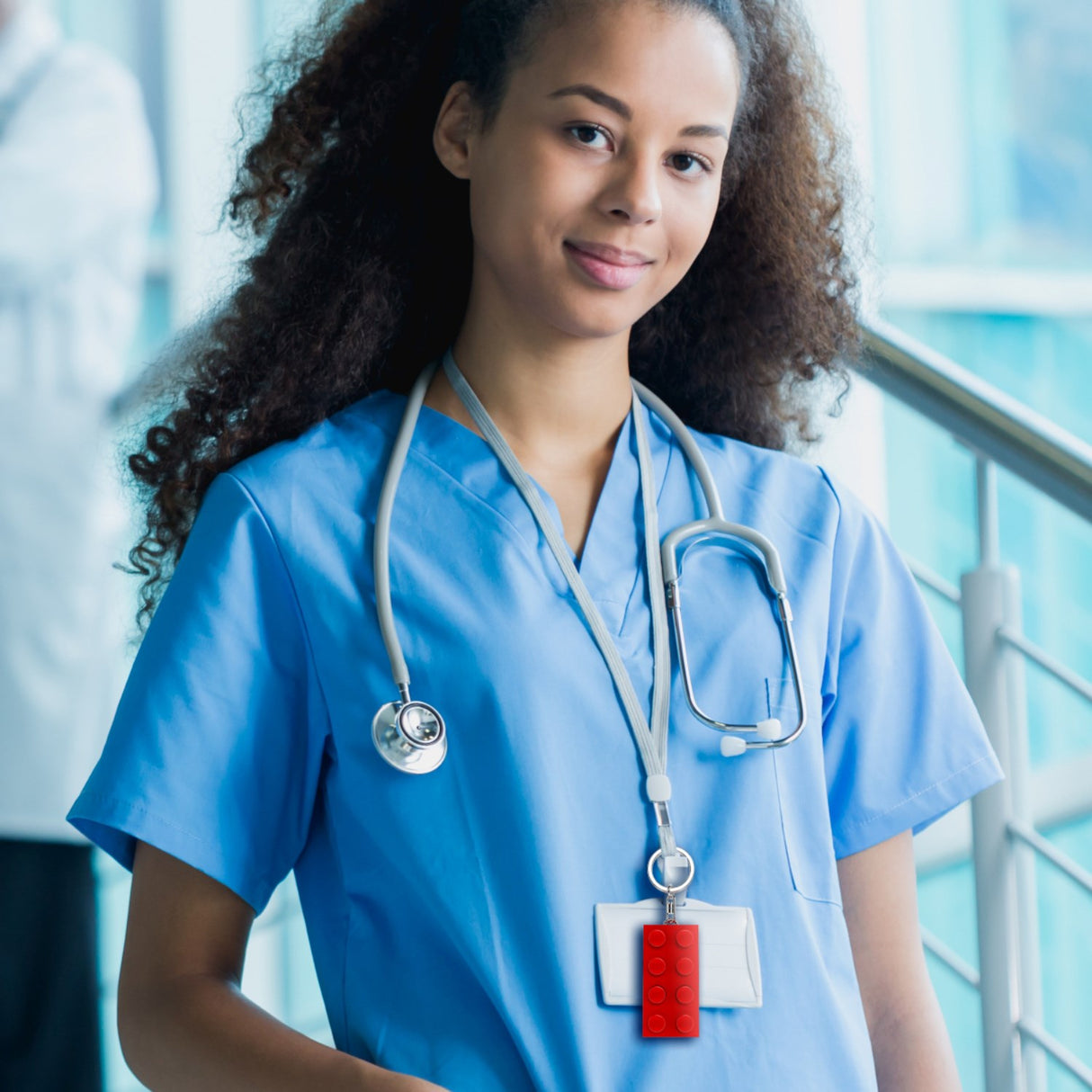 Euromic Lego® Minifigurines™ Nøglering Med Lys 2X4 Brick Red