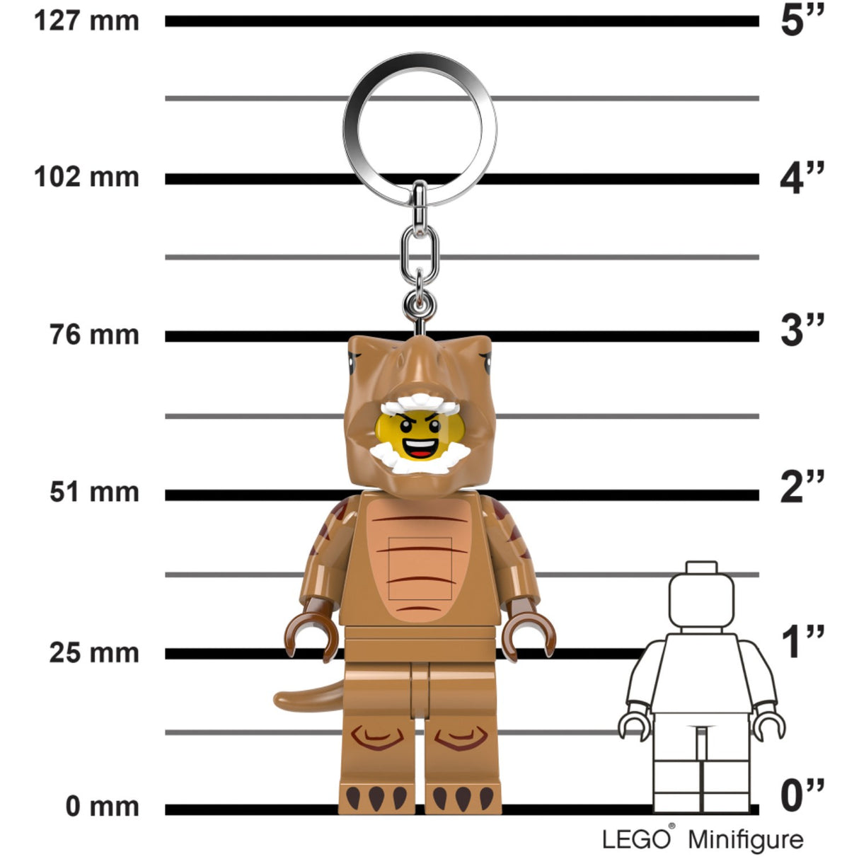 Euromic Lego® Minifigurines™ Nøglering Med Lys T-Rex Costume Fan