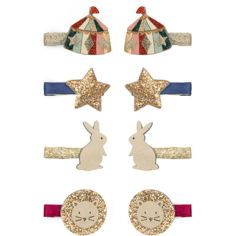 Mimi & Lula 8 Hårclips - Mini Circus