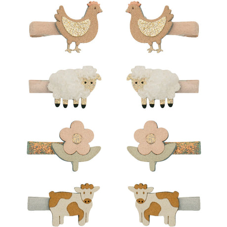 Mimi & Lula 8 Hårclips - Mini Farm Animal Enchanted