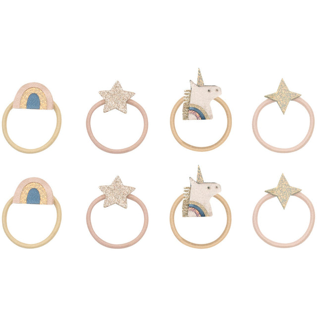 Mimi & Lula 8 Hårelastikker - Mini Unicorn Celeste