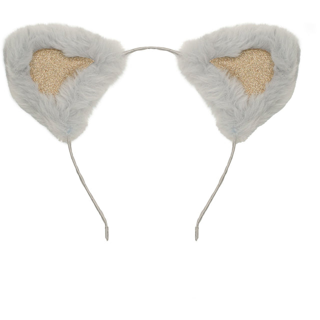 Mimi & Lula Hårbøjle - Grey Furry Kitty Ears