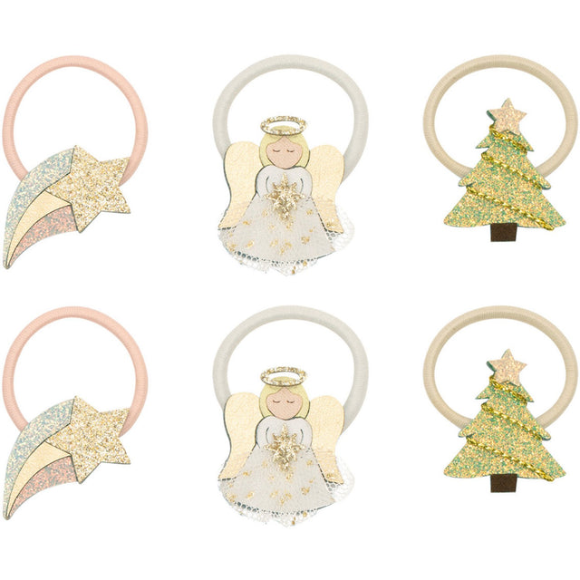 Mimi & Lula 6 Hårelastikker - Mini Angel Christmas