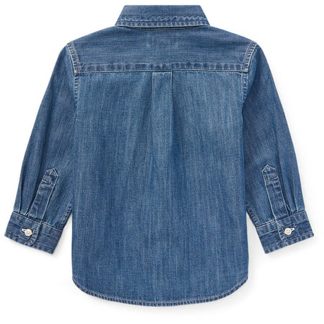 Ralph Lauren Baby Dk Blue Baby Boy Sport Skjorte