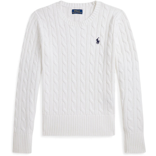 Polo Ralph Lauren Optic White W/ Navy Girl Pullover