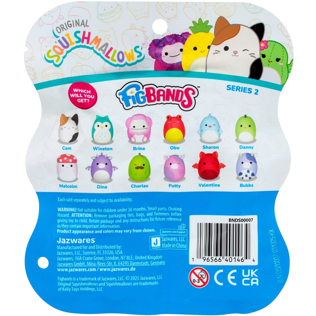 Fig Bands Squishmallows Mystery 2 Pak Assorteret