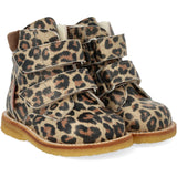 Angulus Beige Leo/Taupe Begynder TEX-støvle Med Velcrolukning