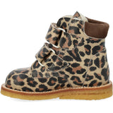 Angulus Beige Leo/Taupe Begynder TEX-støvle Med Velcrolukning