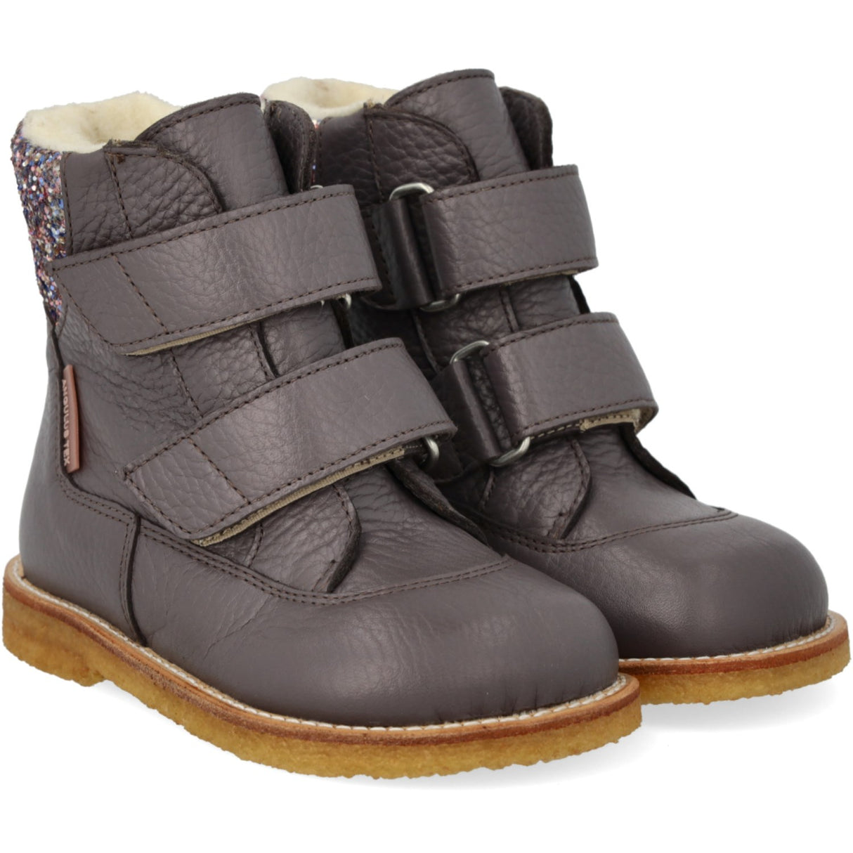 Angulus Lavender/Pastel Multi Glitter TEX Støvle Med Glitter Og Velcro