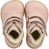 Angulus Rosebud/Maple Glitter TEX-støvle Med Glitter Og Velcrolukning