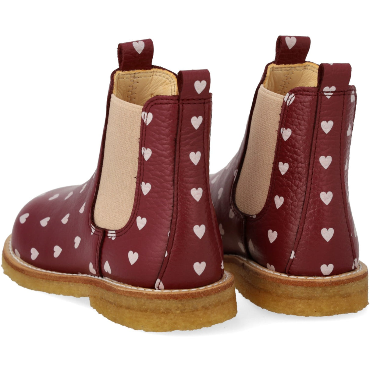 Angulus Berry Hearts/Rose Elastic Chelsea Støvle Med Print