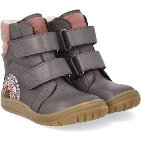 Angulus Lavender/Faded Rose TEX-støvle Med Funklende Glitterregnbue