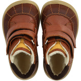 Angulus Cognac/Sun Yellow/Dark Brown Begynder TEX-støvle Med Kontraststikninger