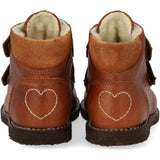 Angulus Cognac/Cognac Begynder TEX-støvle Med Hjertebroderi
