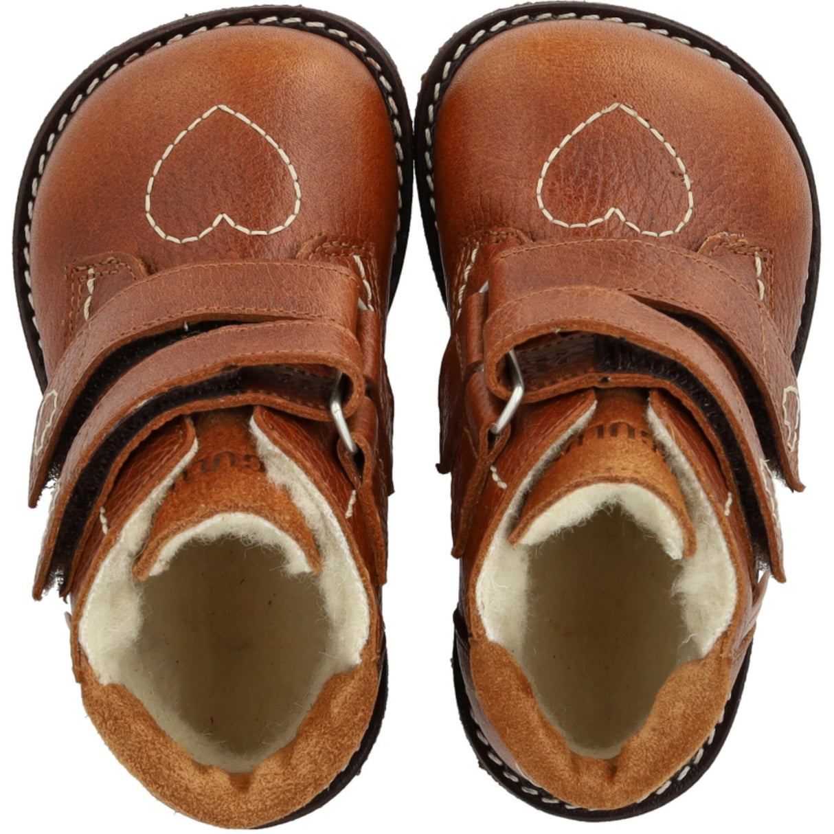 Angulus Cognac/Cognac Begynder TEX-støvle Med Hjertebroderi