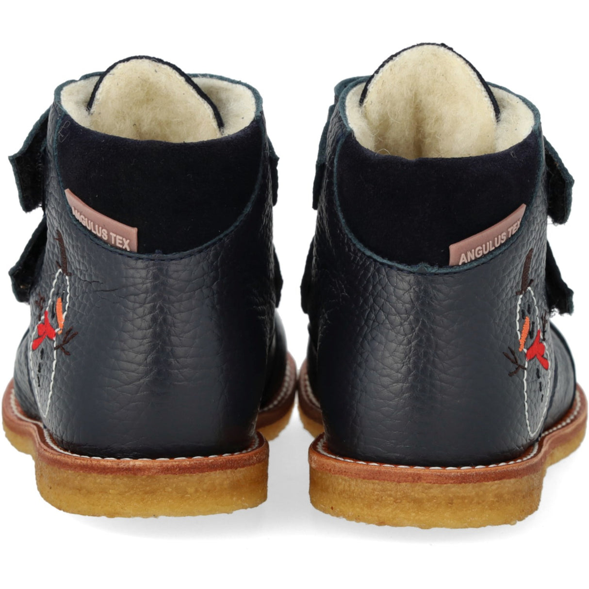 Angulus Navy/Navy Begynder TEX-støvle Med Broderet Snemand