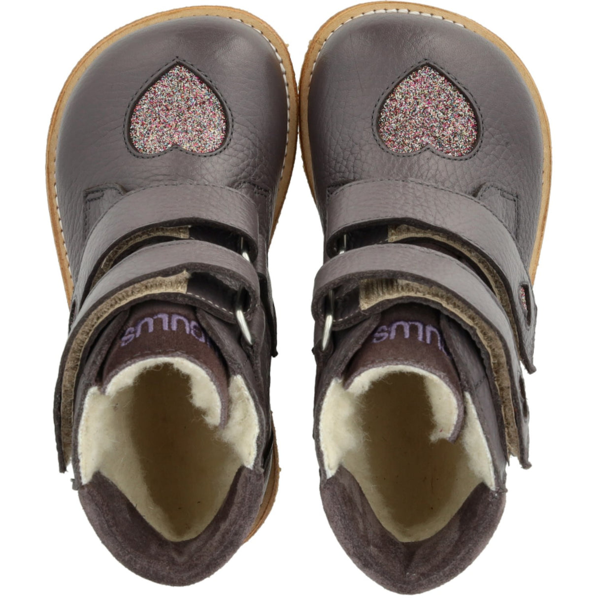 Angulus Lavender/Multi Glitter/Lavende TEX-støvle Med Funklende Glitterhjerter