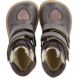 Angulus Lavender/Multi Glitter/Lavende TEX-støvle Med Funklende Glitterhjerter