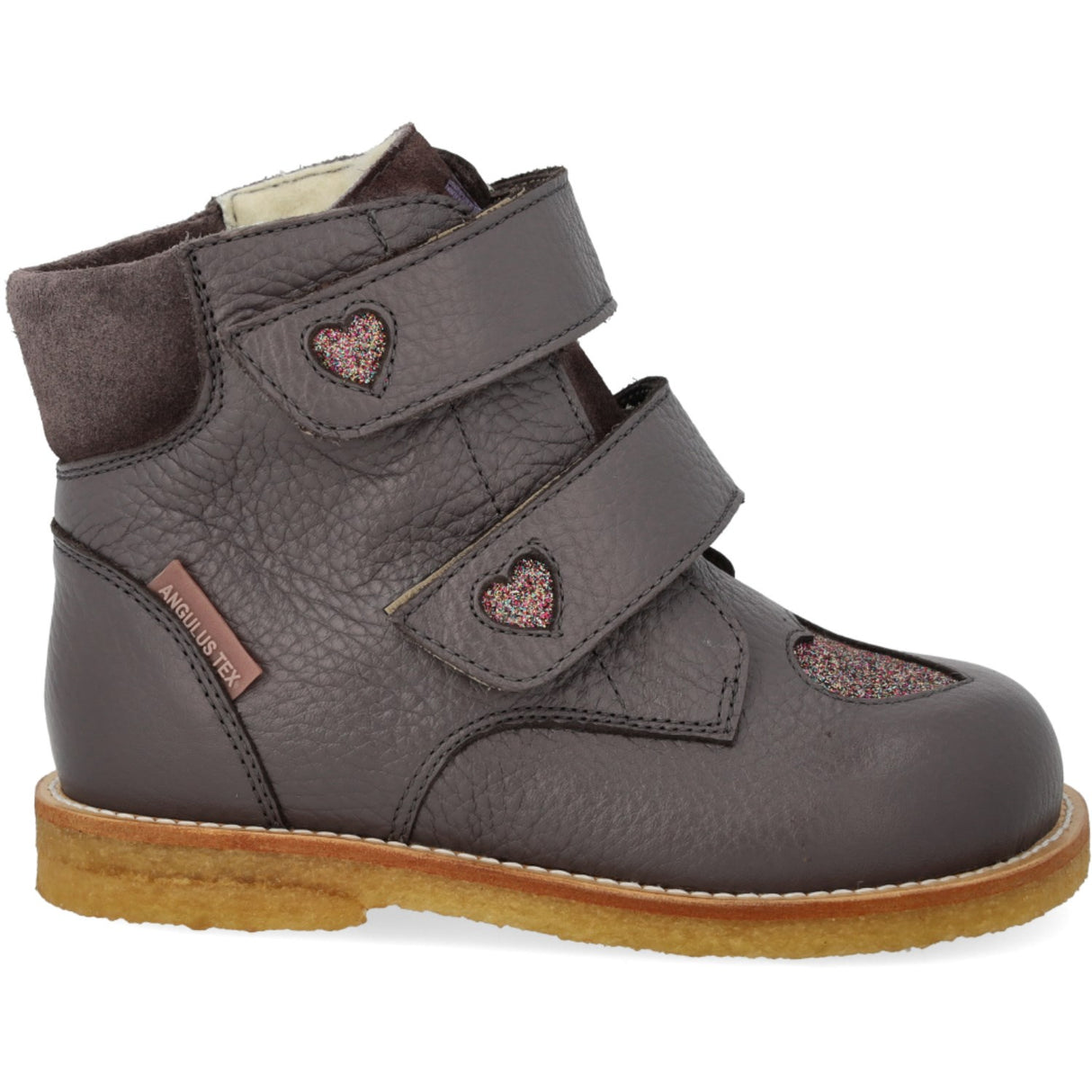 Angulus Lavender/Multi Glitter/Lavende TEX-støvle Med Funklende Glitterhjerter