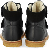 Angulus Black/Black Glitter TEX-støvle Med Funklende Glitterhjerter