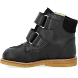 Angulus Black/Black Glitter TEX-støvle Med Funklende Glitterhjerter