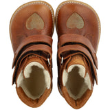 Angulus Cognac/Cognac Glitter/Mustard TEX-støvle Med Funklende Glitterhjerter