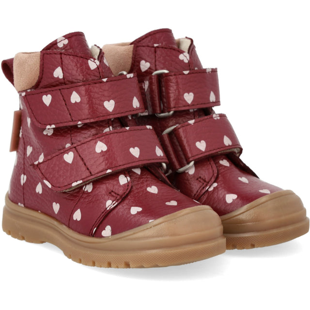Angulus Berry Hearts/Rosebud Begynder TEX-støvle Med Print Og Merino Uldfoer