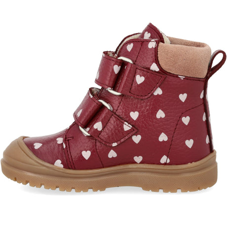 Angulus Berry Hearts/Rosebud Begynder TEX-støvle Med Print Og Merino Uldfoer