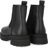 Angulus Black/Black Glitter Elastic Chelsea Støvle Med Elastik På Tracksål