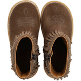 Angulus Dark Taupe Cowboystøvle Med Frynser Og Broderi