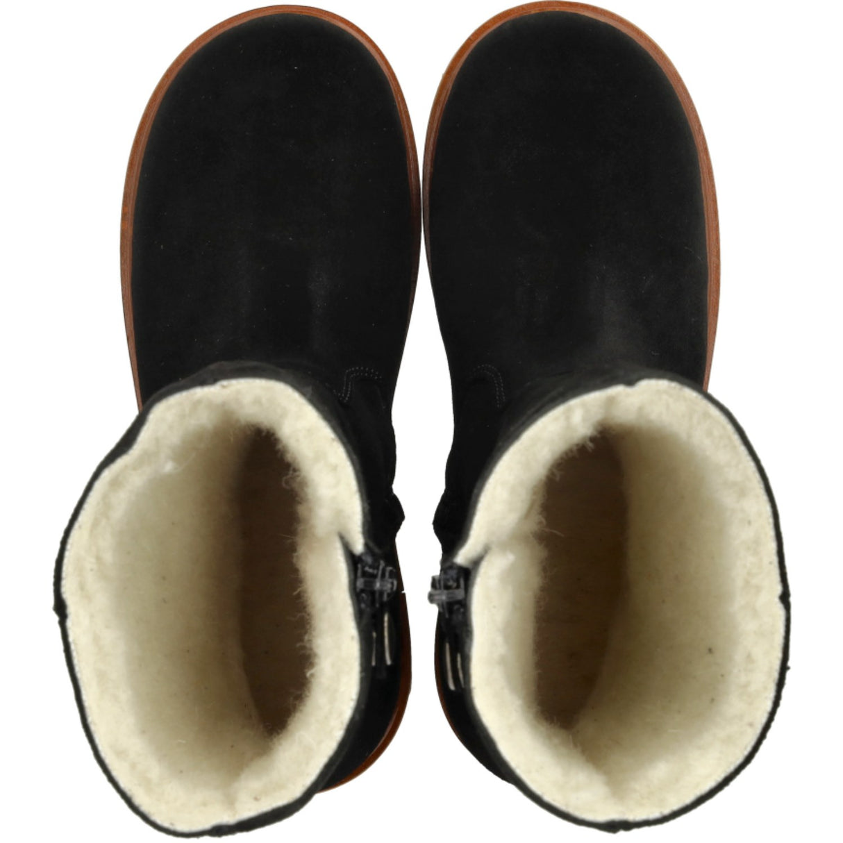 Angulus Black Klassisk Mellemhøj Støvle I Ruskind