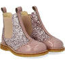 Angulus Faded Rose/Blossom Glitter/Rose Chelsea Støvle Med Glitter Og Brogues Detaljer