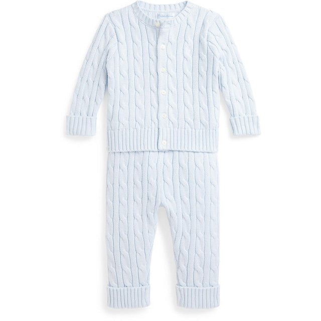Ralph Lauren Baby Pearl Blue Baby Boy Jumper Sæt