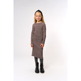 The New Feather Gray AOP TNPet L_S Pleat Kjole