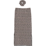 The New Feather Gray AOP TNPet Long Pleat Nederdel