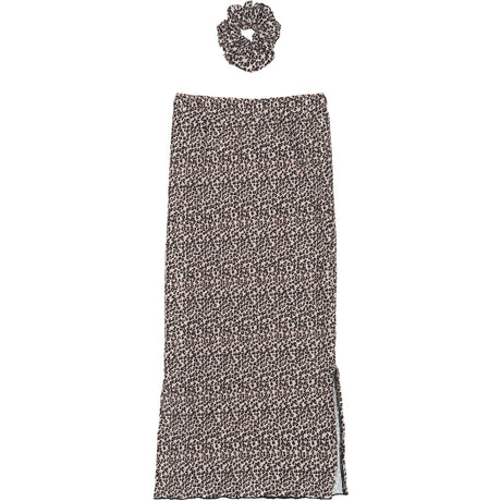 The New Feather Gray AOP TNPet Long Pleat Nederdel